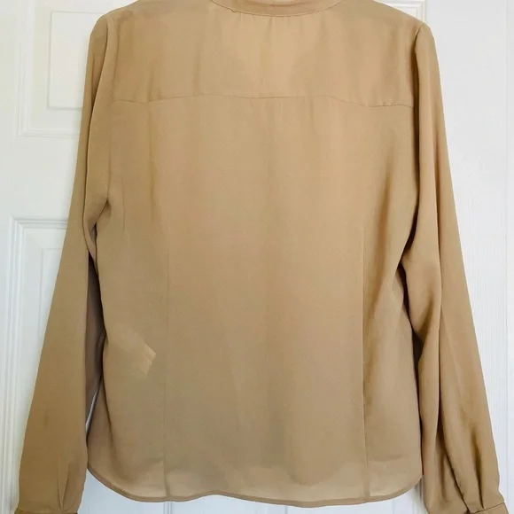 Zara Ruffled Embroidered Button -down Top - Picture 2 of 8